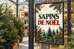 A95 - Affiche Sapins de Noël — branches et baies
