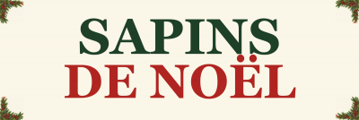 Banderole Sapins de Noël — branches et baies