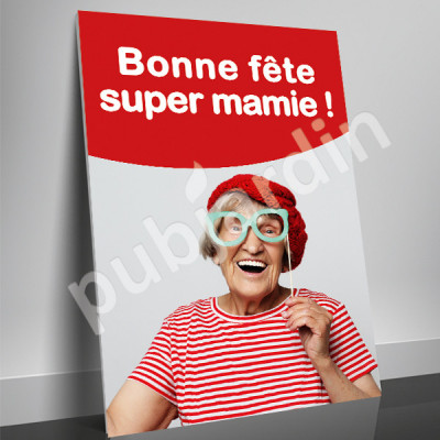 A89- Affiche bonne Fête Super Mamie