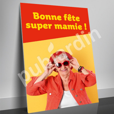 A90- Affiche bonne Fête Super Mamie