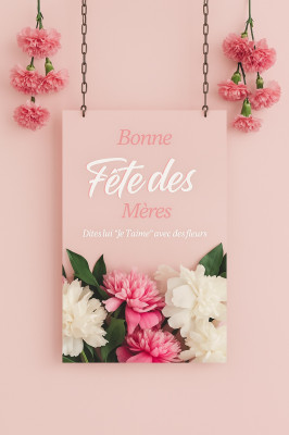 -Affiche “Bonne Fête des Mères” | Poster Fleurs & Cadeaux 29,7×42, 60×80 & 80×120 cm – PLV Jardinerie & Fleuriste