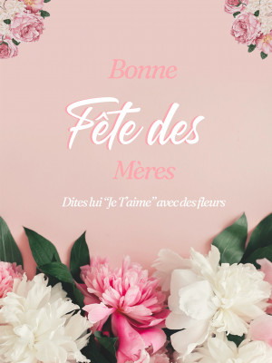 -Affiche “Bonne Fête des Mères” | Poster Fleurs & Cadeaux 29,7×42, 60×80 & 80×120 cm – PLV Jardinerie & Fleuriste