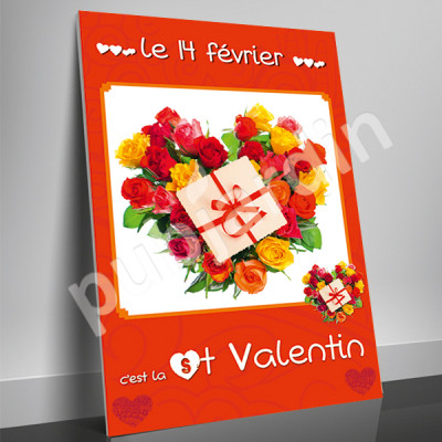 A13- Affiche Saint Valentin cadeau