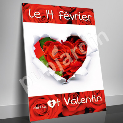 A14- Affiche Saint Valentin coeur