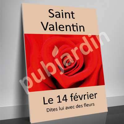 A23- Affiche Saint Valentin beige