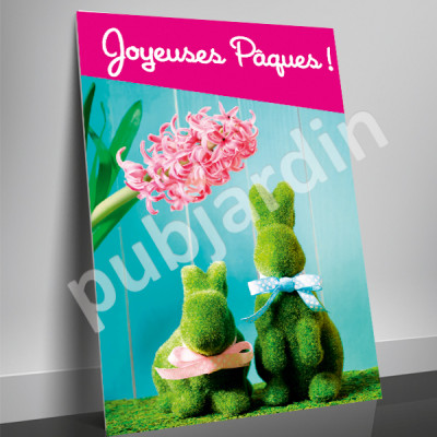 A39- Affiche Joyeuses Pâques - Jacinthe