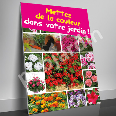 A69- Affiche de la couleurs dans votre jardin