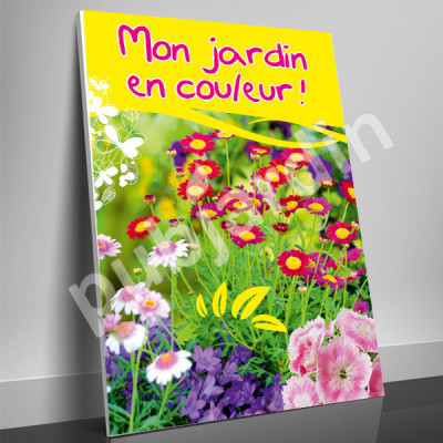 A77- Affiche jardin en couleur