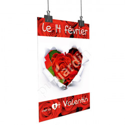 A14- Affiche Saint Valentin coeur