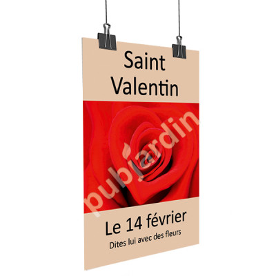 A23- Affiche Saint Valentin beige