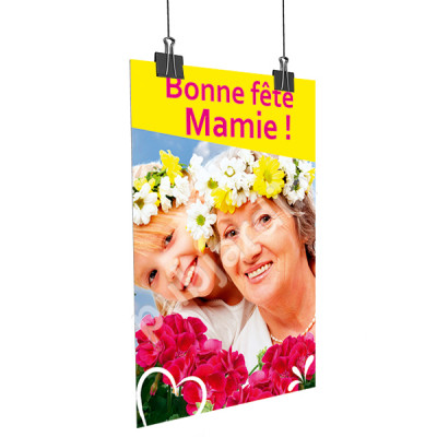 A25- Affiche Bonne Fête Mamie