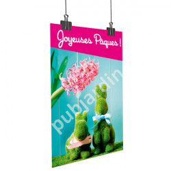 A39- Affiche Joyeuses Pâques - Jacinthe