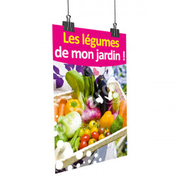 A51- Affiche les légumes de mon jardin - Rose