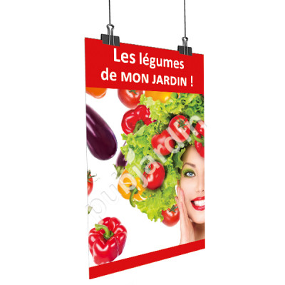 A61- Affiche les légumes de mon jardin - Rouge