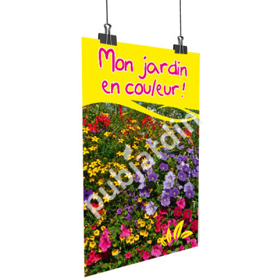 A76- Affiche fleurs été