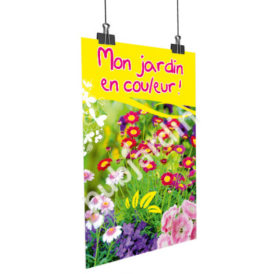 A77- Affiche jardin en couleur