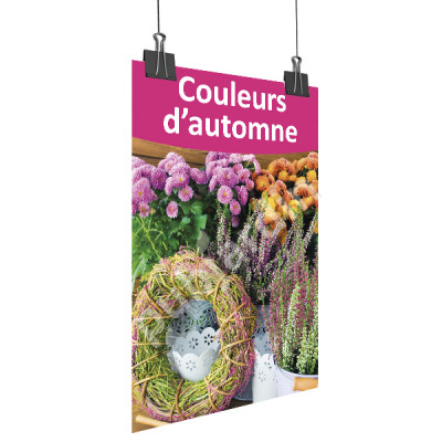 A82- Affiche couleurs d'automne - rose