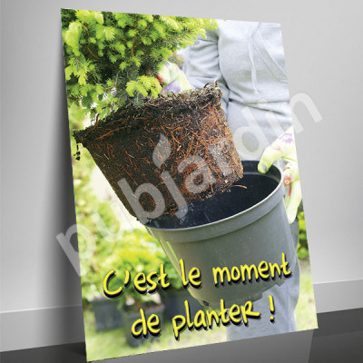 A85- Affiche c'est le moment de planter