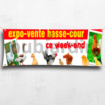 c19- Banderole expo-vente Basse-cour