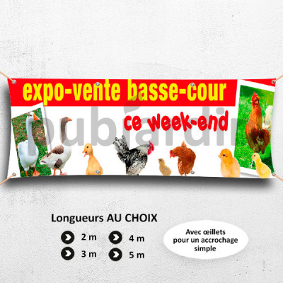 c19- Banderole expo-vente Basse-cour