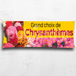 C28-Banderole grand choix Chrysanthème