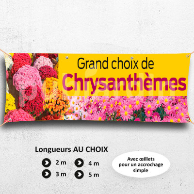 C28-Banderole grand choix Chrysanthème