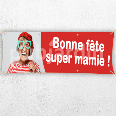 C61-Banderole Bonne Fête Super Mamie