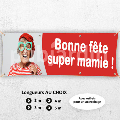 C61-Banderole Bonne Fête Super Mamie