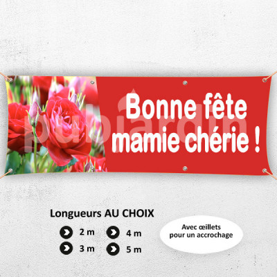 C66-Banderole Bonne Fête Mamie Chérie