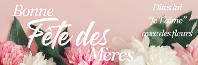 C123-Banderole “Bonne Fête Maman” | PLV Fleurs & Cadeaux – Signalétique Magasin & Vitrine