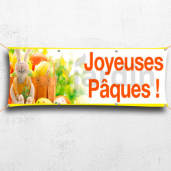 C41-Banderole Joyeuses Pâques - lapin