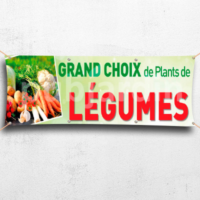 C17-Banderole Grand choix de Plants de Légumes