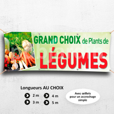 C17-Banderole Grand choix de Plants de Légumes