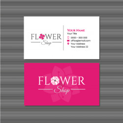 CV3 - Carte de visite flower fuchsia