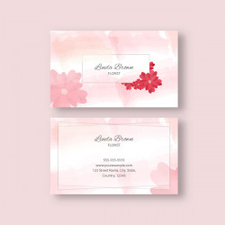 CV5 - Carte de visite Rose Pastel