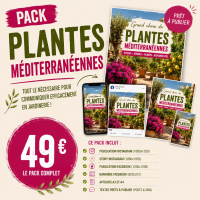 Pack Communication Plantes Méditerranéennes pour Jardinerie
