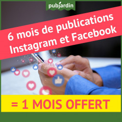 6 mois de publications Instagram et Facebook