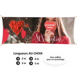 C113 - Banderole Le 14 février c'est la Saint-Valentin