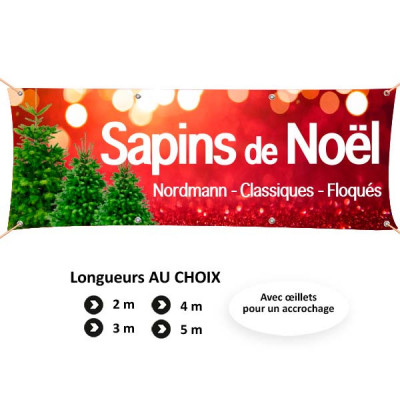 C104 - banderole arrivage Sapins de Noël