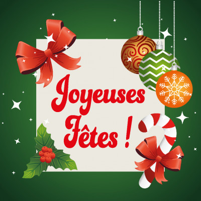 R5-Etiquettes rouleau Joyeuses Fêtes vert