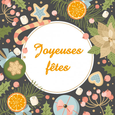 R4-Etiquettes rouleau Joyeuses fêtes