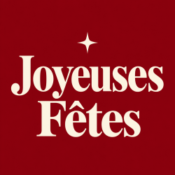 R29 - Étiquettes en rouleau Joyeuses Fêtes — Rouge typographique