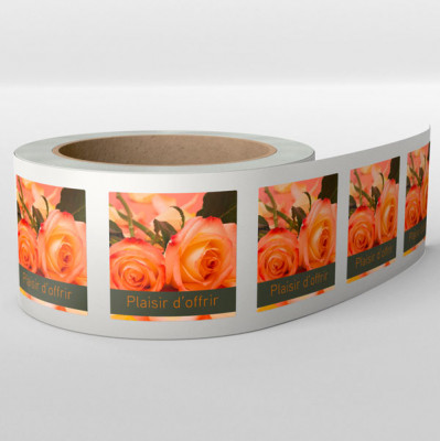 R13-Etiquette Plaisir d'Offrir Roses Orange