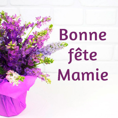 R18-Etiquette Bonne fête Mamie