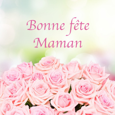 R19-Étiquette « Bonne fête Maman » – Format carré 3 x 3 cm
