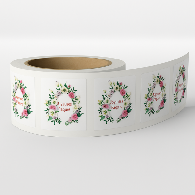 R21-Etiquette Joyeuses Pâques Oeufs