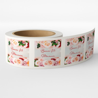R25-Etiquette Bonne fête Maman roses