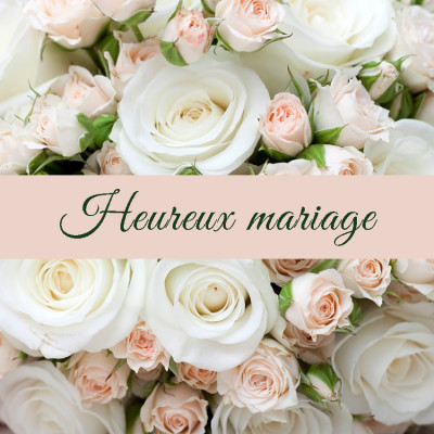 R9-Etiquettes rouleau Heureux mariage